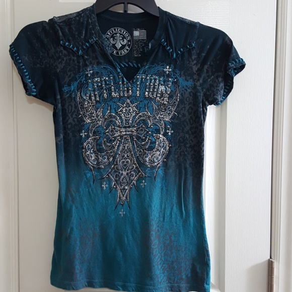 Affliction Tops - **V-Neck Shirt/AFFLICTION**